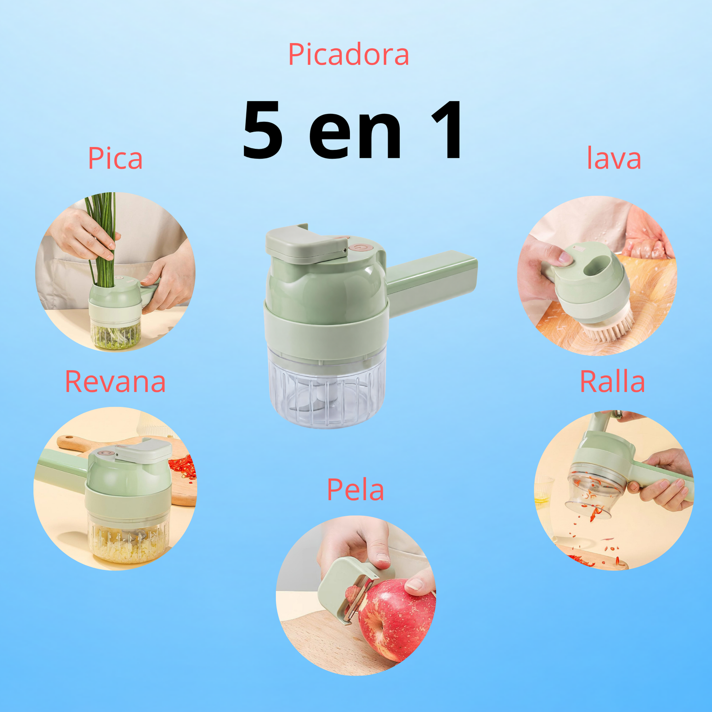 Picadora electrica 5 en 1